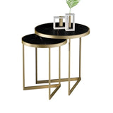 Cellarette Living Dining Room Nesting Coffee Side Table (Set of 2) - waseeh.com