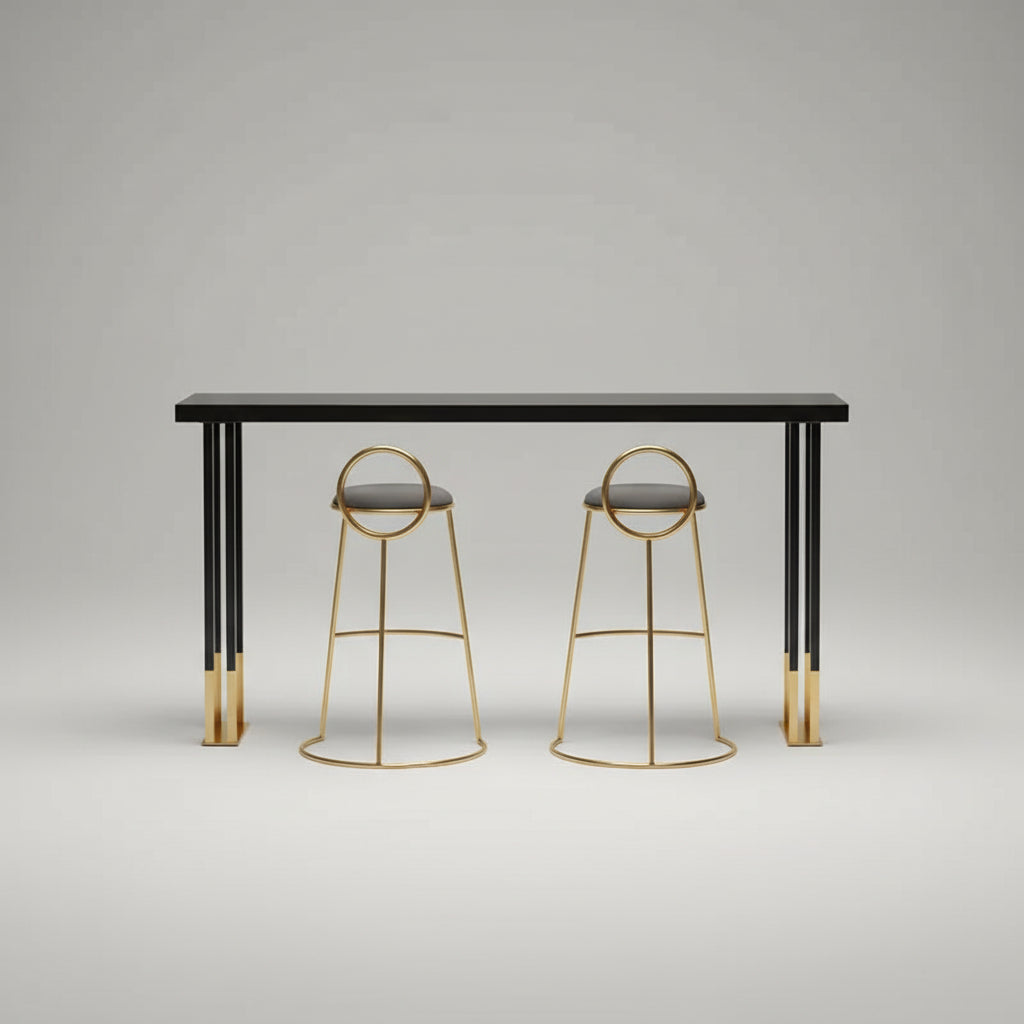 Feigned Living Lounge Drawing Room Counter Breakfast LED Console Table - waseeh.com