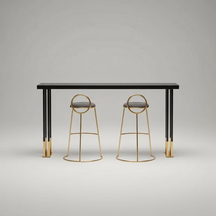 Feigned Living Lounge Drawing Room Counter Breakfast LED Console Table - waseeh.com