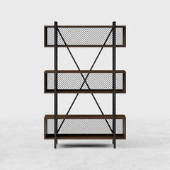 Mesh Etagere Lounge Living Room Bookcase Organizer Storage Rack - waseeh.com