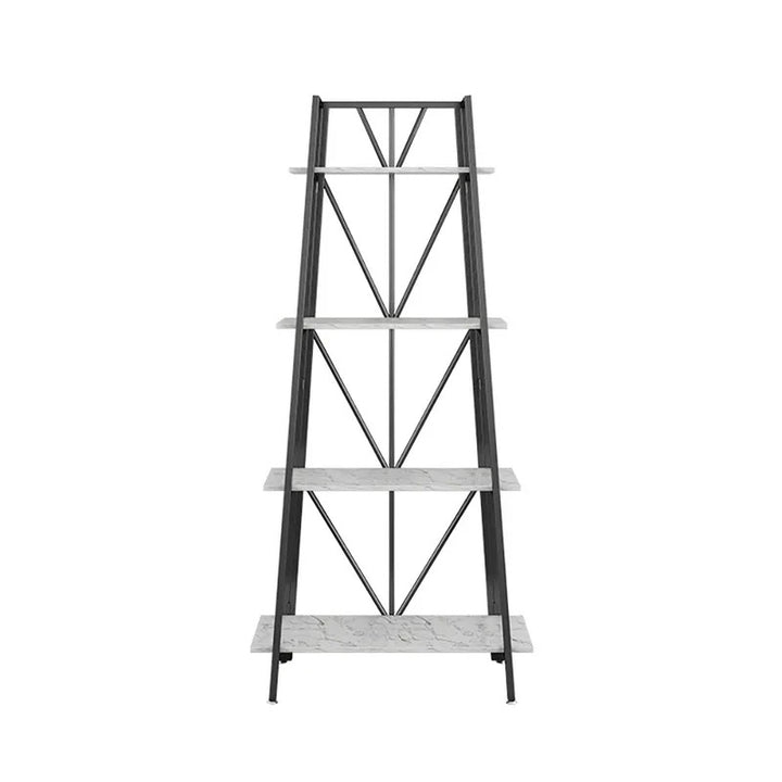 Carnation Modern Ladder Living Drawing Room Freestanding Bookcase shelve Rack - waseeh.com