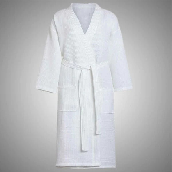 All Season Cotton Cleaning After Shower Bathrobe - White - waseeh.com