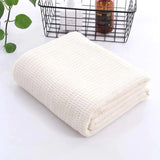 Spun Cotton Waffle Living Lounge Bedroom Thermal Blanket - waseeh.com