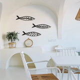 Gobius Trio Fish Wall Hanging Living Drawing Bedroom Decor (Set of 3) - waseeh.com