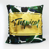 Golden contemporary cushion cover - waseeh.com
