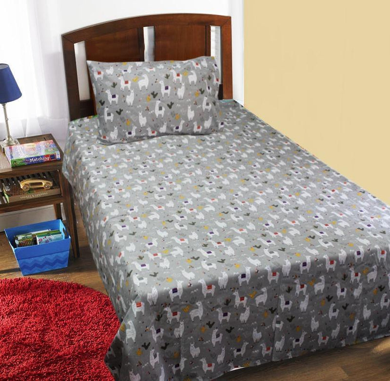 Single Kids Bed Sheet - Llama - waseeh.com