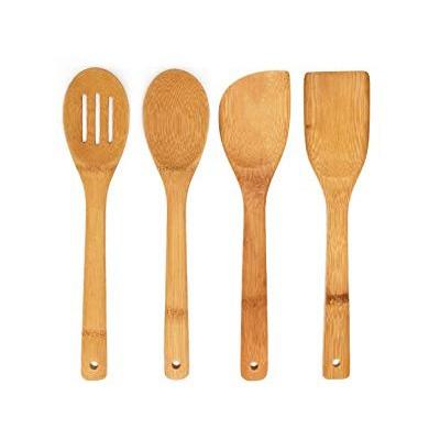 Bamboo Cooking Spoons and Spatulas (4 in 1) - waseeh.com