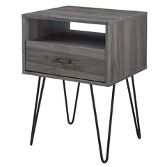 Rustic Living Lounge Coffee Center Side Hairpin Side Table (Greyish Cloud) - waseeh.com