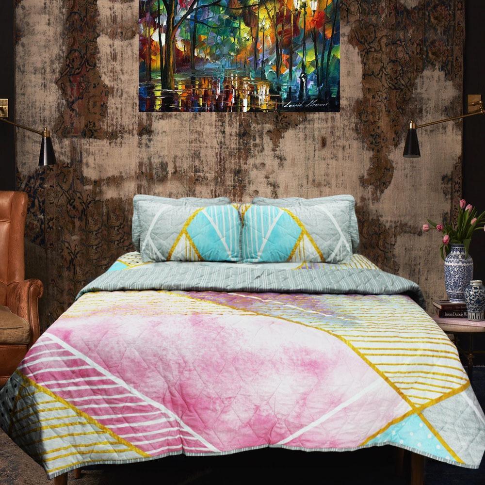 Abstract - Export Quality Bed Spread Set - 6 pc | Home Décor | Waseeh Pakistan