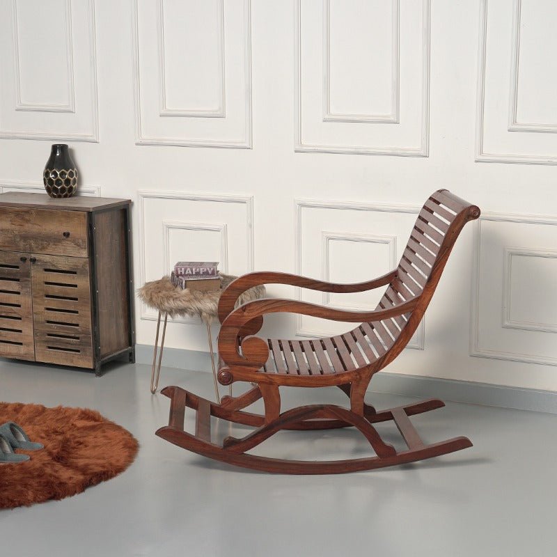 Acklom Rocking Living Lounge Bedroom Chair (shisham)-Special | Not Sale FB | Waseeh Pakistan