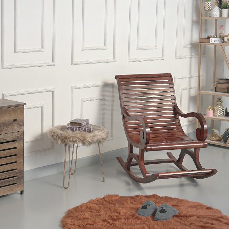 Acklom Rocking Living Lounge Bedroom Chair (shisham)-Special | Not Sale FB | Waseeh Pakistan