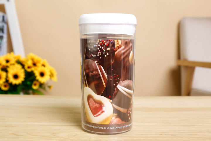 Acrylic Glass Jars with Lid - BPA Free - Pack of 3 | kitchen item | Waseeh Pakistan