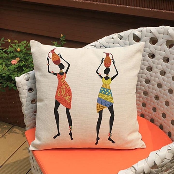 African Lady Cushion Covers (Set of 5) | Home Décor | Waseeh Pakistan