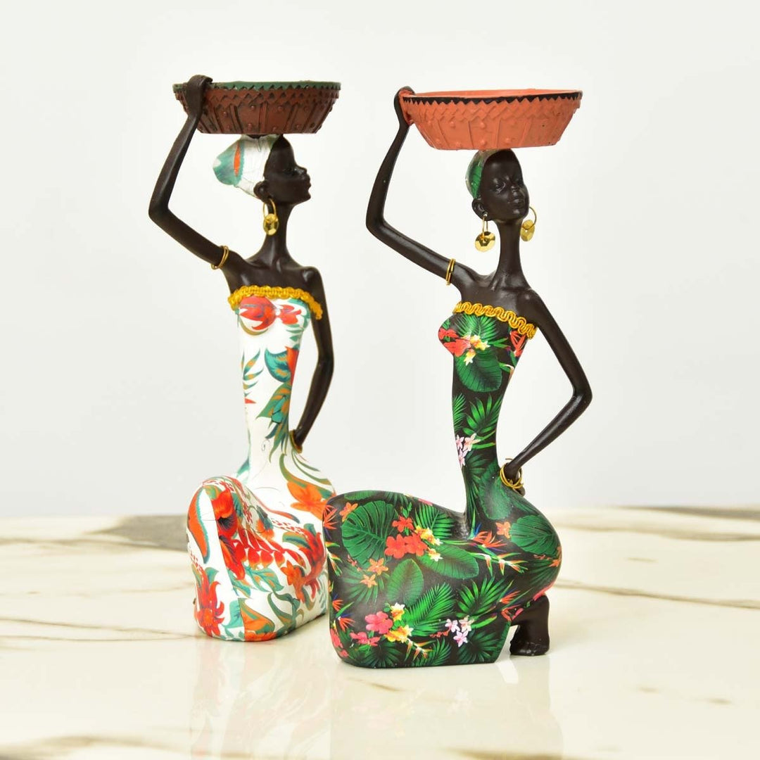 African Sitting Girl Decor | Home Décor | Waseeh Pakistan