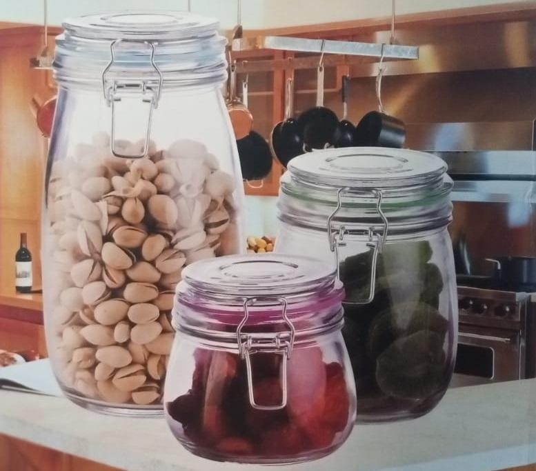 Air Tight Canisters (Set of 3) | kitchen item | Waseeh Pakistan