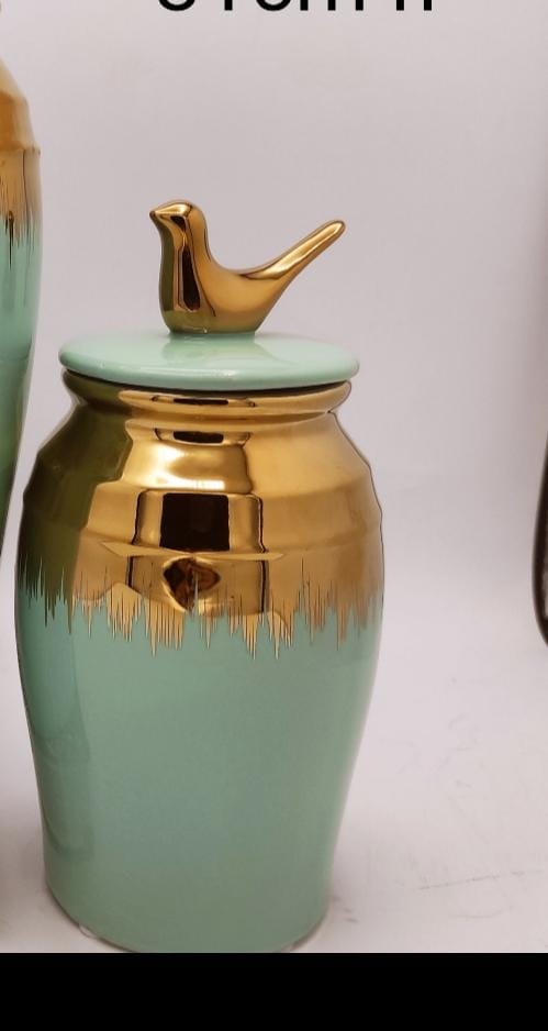 Airtight Birds Shiny Jar | Home Décor | Waseeh Pakistan