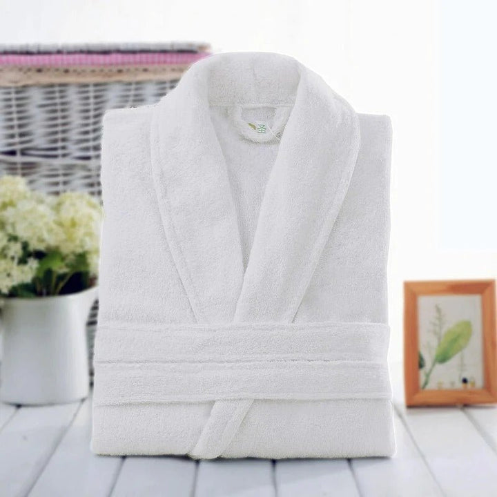 All Season Cotton Cleaning After Shower Bathrobe - White | Home Décor | Waseeh Pakistan