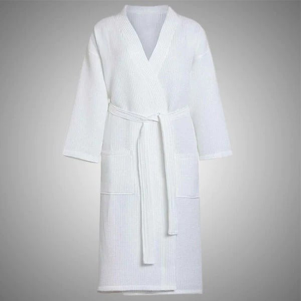 All Season Cotton Cleaning After Shower Bathrobe - White | Home Décor | Waseeh Pakistan