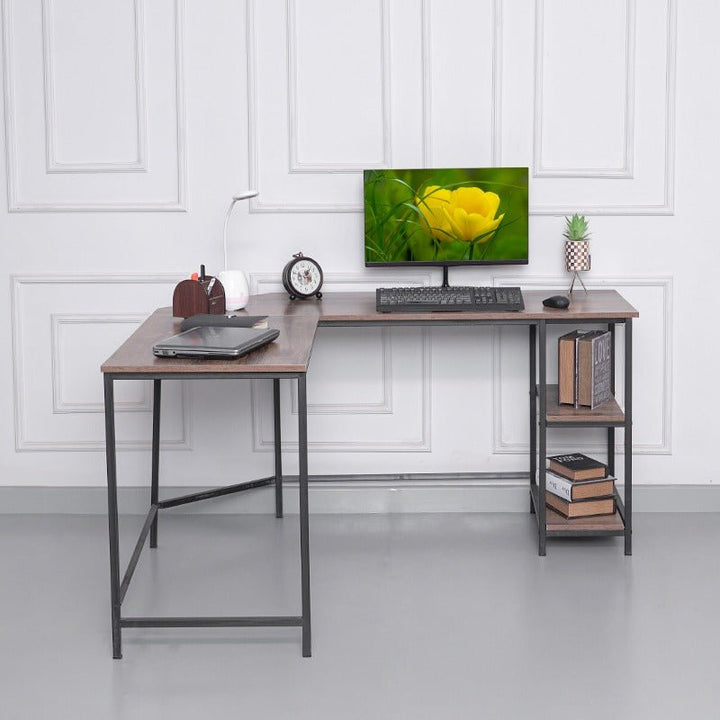 ALLENA L-Shape Home Office Workstation Writing Organizer Desk Table | Furniture | Waseeh Pakistan