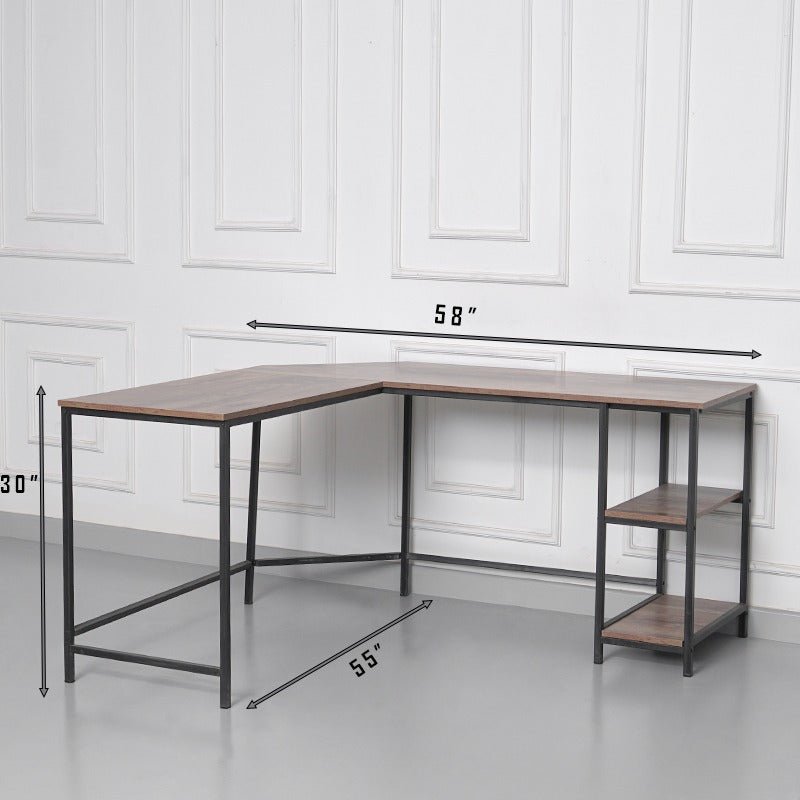 ALLENA L-Shape Home Office Workstation Writing Organizer Desk Table | Furniture | Waseeh Pakistan