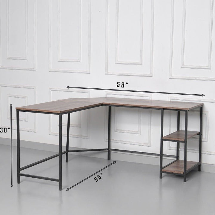 ALLENA L-Shape Home Office Workstation Writing Organizer Desk Table | Furniture | Waseeh Pakistan