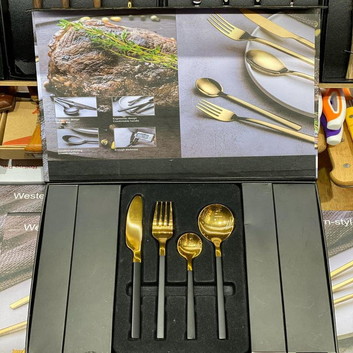 Alomi Aurum Western Style Cutlery Set (4 Pcs) | kitchen item | Waseeh Pakistan