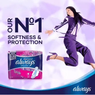 Always Diamonds Ultra Thin Sanitary Pads, Long, Single Pack | Mix &amp; Match | Waseeh Pakistan