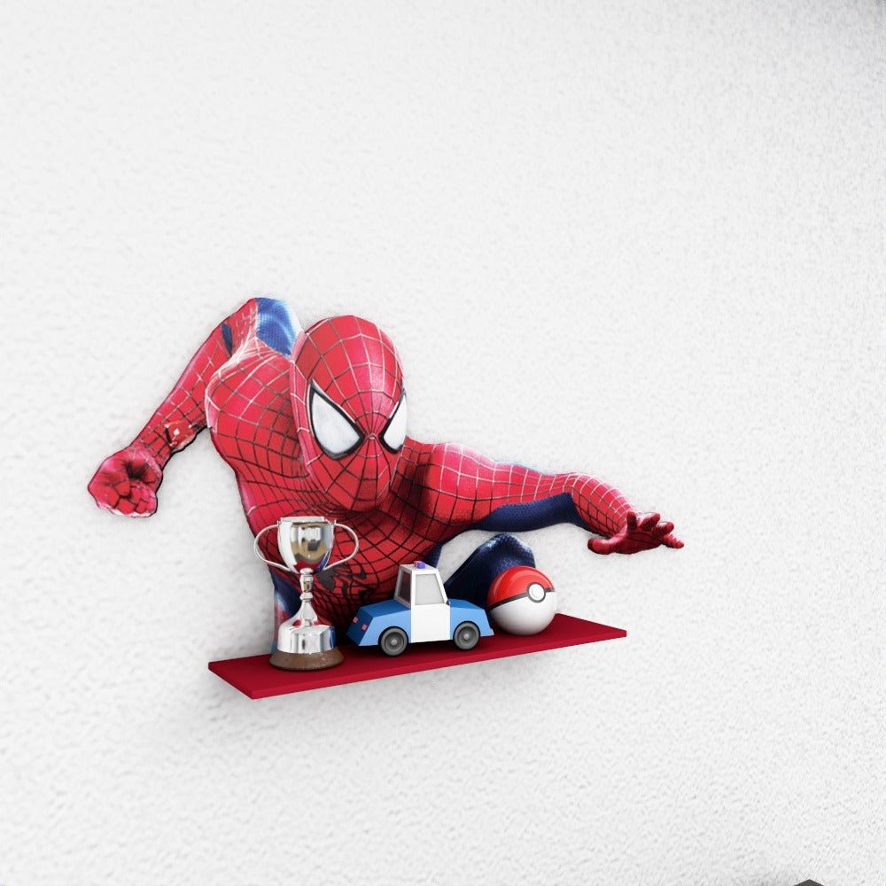 Amazing Spiderman Marvel Kids Bedroom Organizer Floating Shelve Decor | Furniture | Waseeh Pakistan