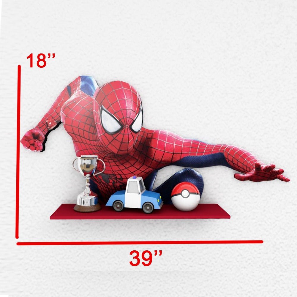 Amazing Spiderman Marvel Kids Bedroom Organizer Floating Shelve Decor | Furniture | Waseeh Pakistan