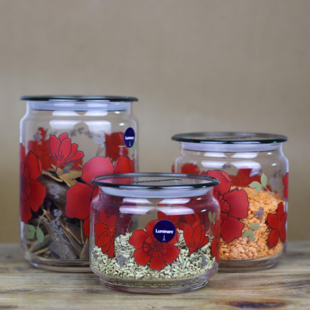 Amelia 3pcs jars | kitchen item | Waseeh Pakistan