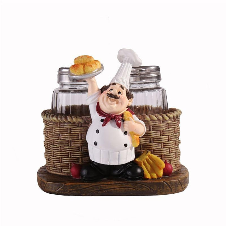 American Style Creative Resin Cook Pepper Salt And Pepper shaker Ornaments kitchen decoration Chef Crafts Gifts | kitchen item | Waseeh Pakistan