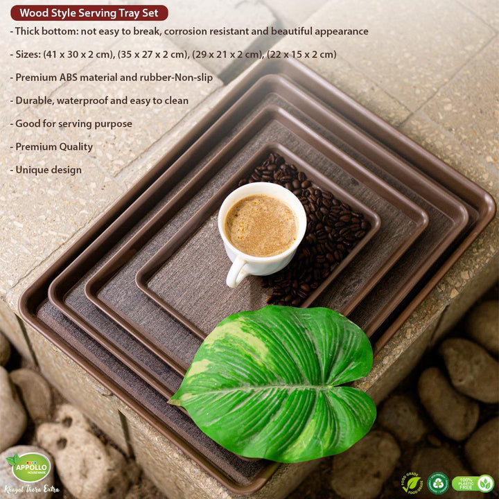Apollo Wood Pattern Tray | kitchen item | Waseeh Pakistan