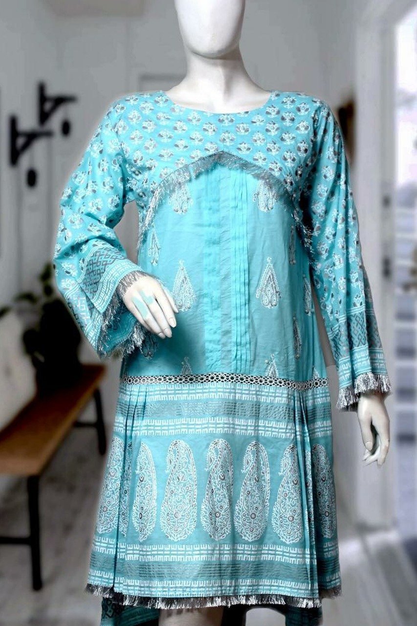 Aqua - Lawn Fabric - Ladies | Fashion Point | Waseeh Pakistan