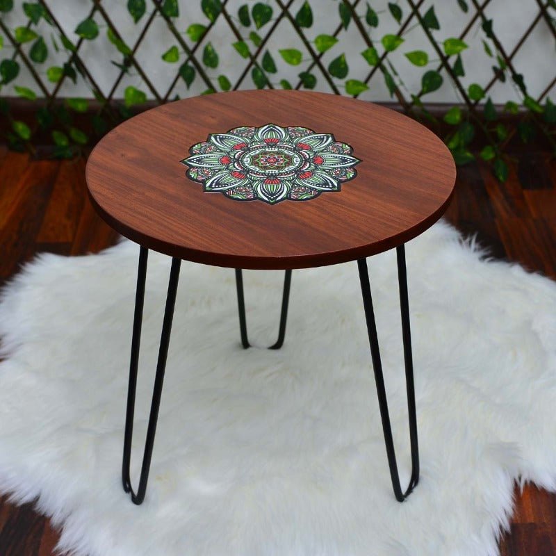Asiatic Orchid Hairpin Leg Coffee Side Table (MDF) | Furniture | Waseeh Pakistan