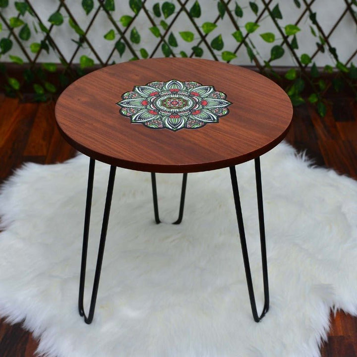 Asiatic Orchid Hairpin Leg Coffee Side Table (MDF) | Furniture | Waseeh Pakistan