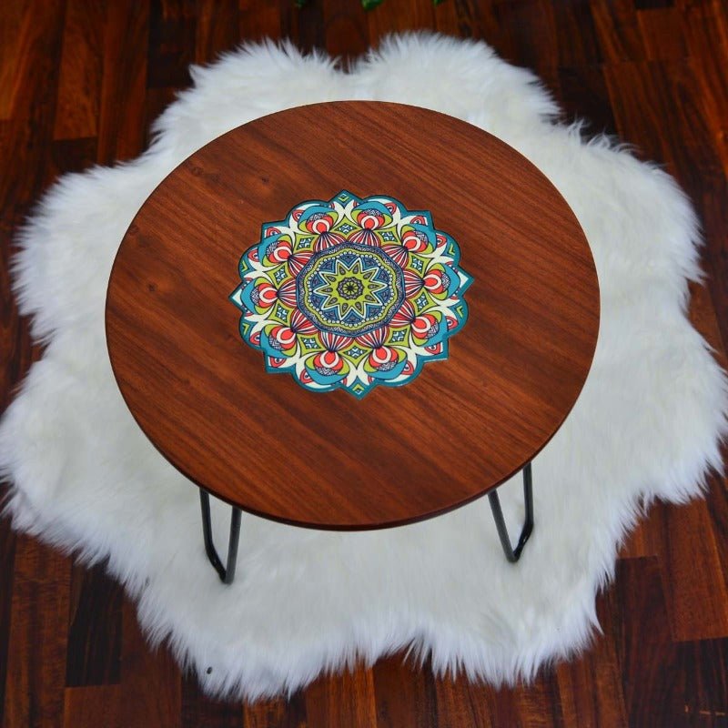 Asiatic Orchid Hairpin Leg Coffee Side Table (MDF) | Furniture | Waseeh Pakistan