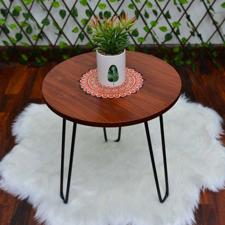 Asiatic Orchid Hairpin Leg Coffee Side Table (MDF) | Furniture | Waseeh Pakistan
