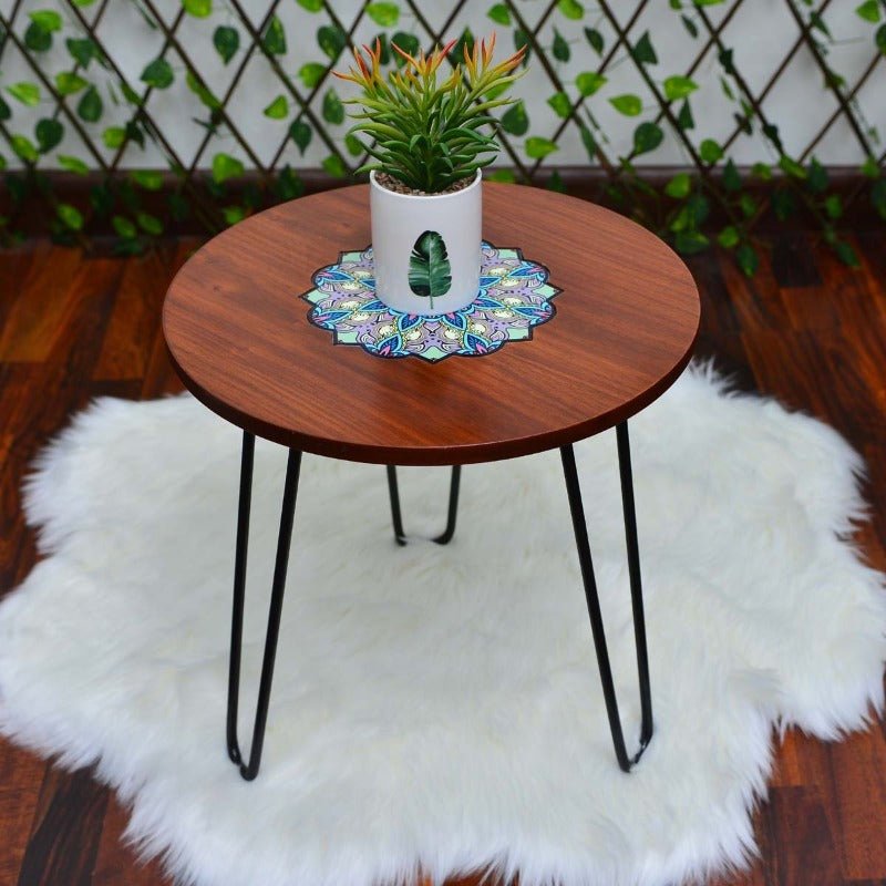 Asiatic Orchid Hairpin Leg Coffee Side Table (MDF) | Furniture | Waseeh Pakistan