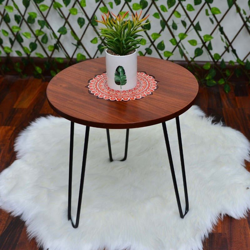 Asiatic Orchid Hairpin Leg Coffee Side Table (MDF) | Furniture | Waseeh Pakistan