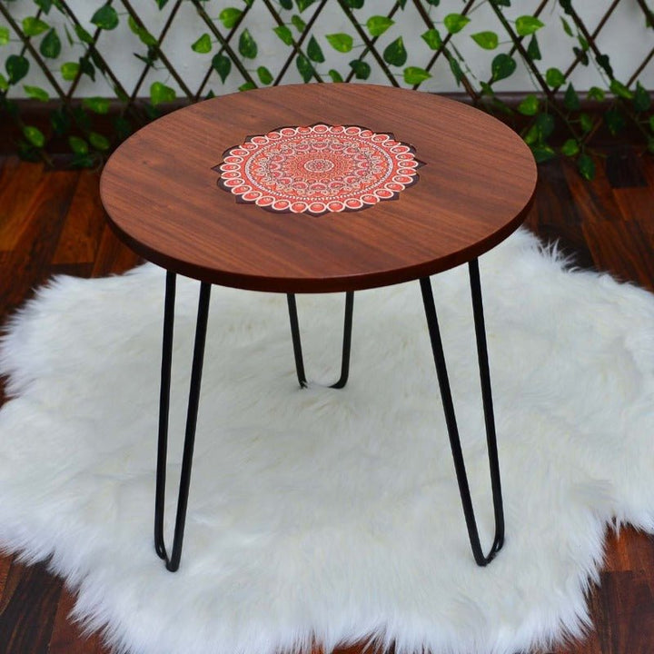 Asiatic Orchid Hairpin Leg Coffee Side Table (MDF) | Furniture | Waseeh Pakistan