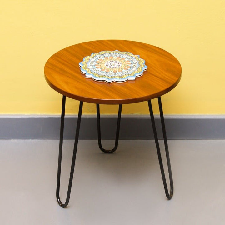 Asiatic Orchid Hairpin Leg Coffee Side Table (MDF) | Furniture | Waseeh Pakistan