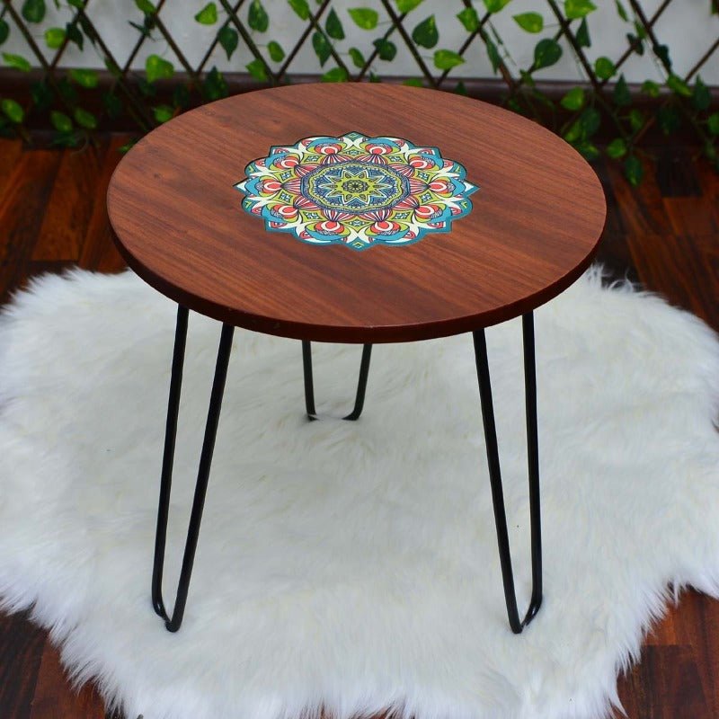 Asiatic Orchid Hairpin Leg Coffee Side Table (MDF) | Furniture | Waseeh Pakistan