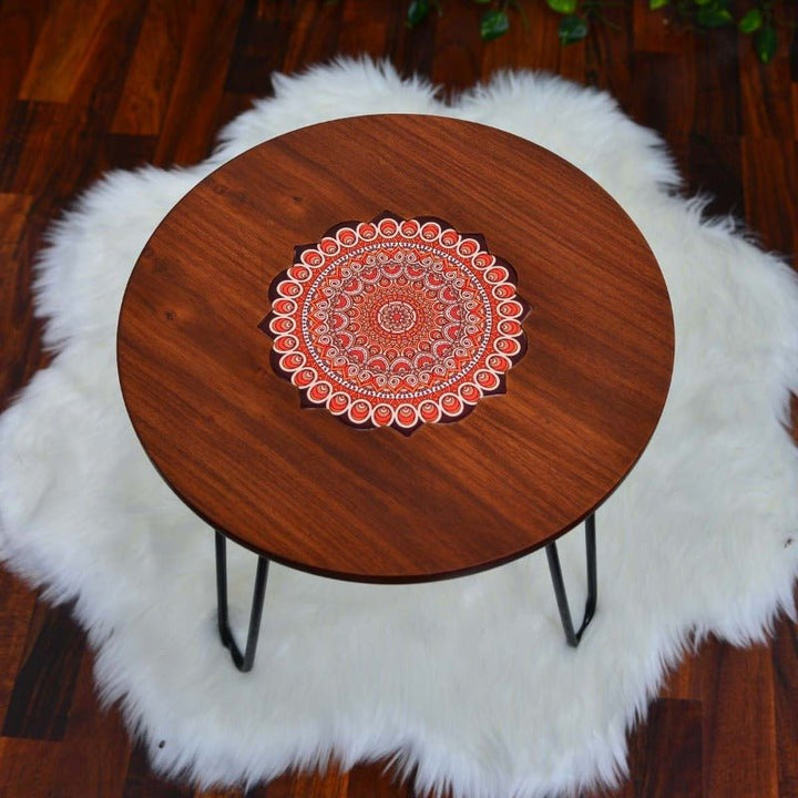 Asiatic Orchid Hairpin Leg Coffee Side Table (MDF) | Furniture | Waseeh Pakistan