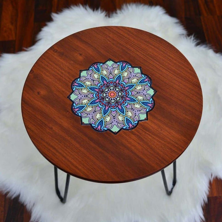 Asiatic Orchid Hairpin Leg Coffee Side Table (MDF) | Furniture | Waseeh Pakistan