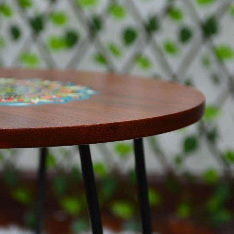 Asiatic Orchid Hairpin Leg Coffee Side Table (MDF) | Furniture | Waseeh Pakistan