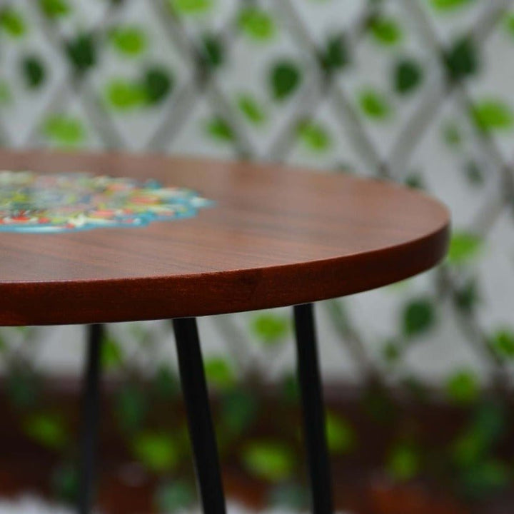 Asiatic Orchid Hairpin Leg Coffee Side Table (MDF) | Furniture | Waseeh Pakistan