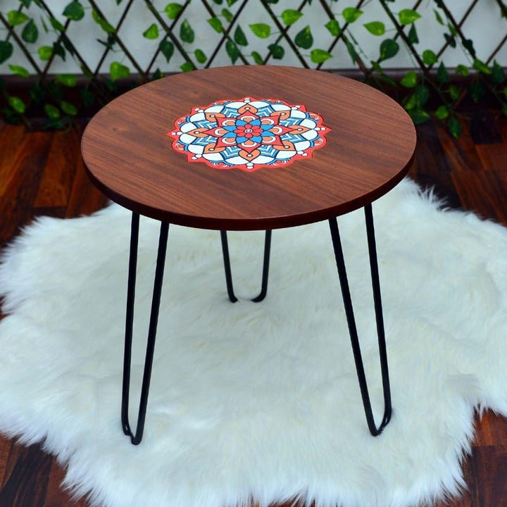 Asiatic Orchid Hairpin Leg Coffee Side Table (MDF) | Furniture | Waseeh Pakistan