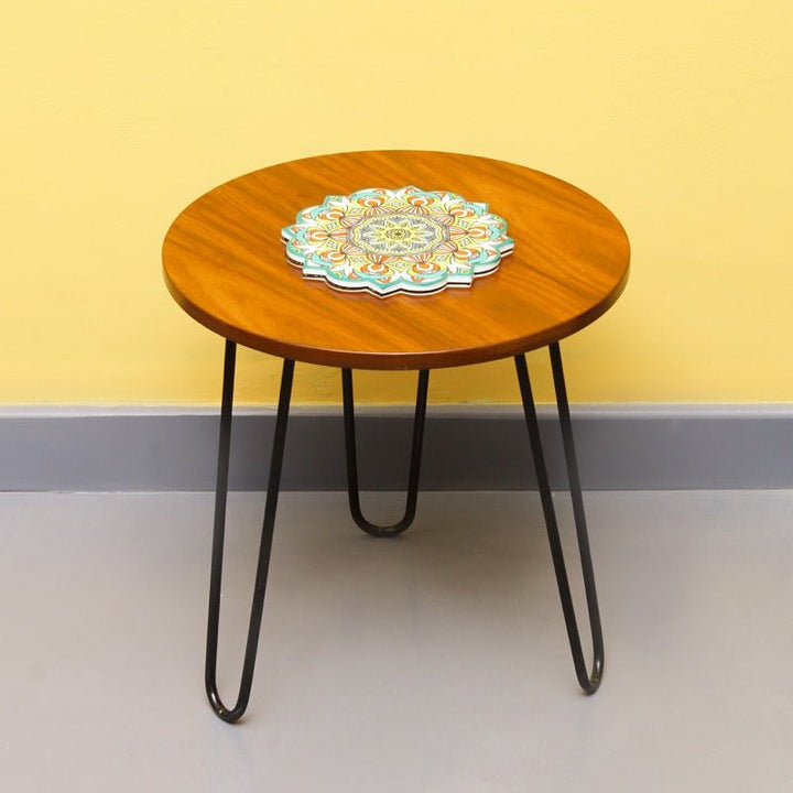 Asiatic Orchid Hairpin Leg Coffee Side Table (MDF) | Furniture | Waseeh Pakistan