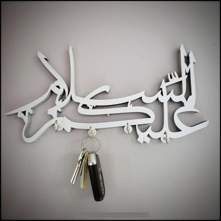 Assalamualaikum Islamic Calligraphy Key Holder Decor | Home Décor | Waseeh Pakistan