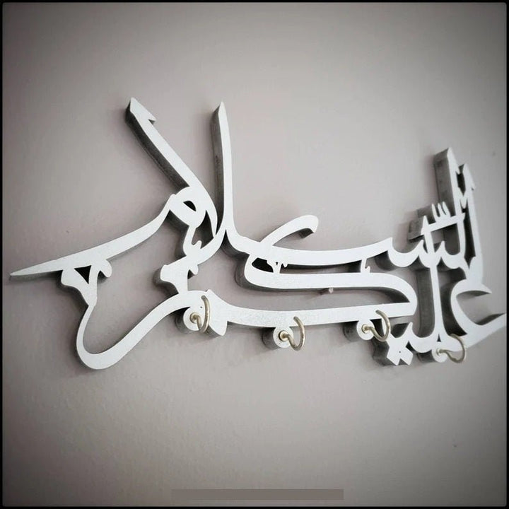 Assalamualaikum Islamic Calligraphy Key Holder Decor | Home Décor | Waseeh Pakistan